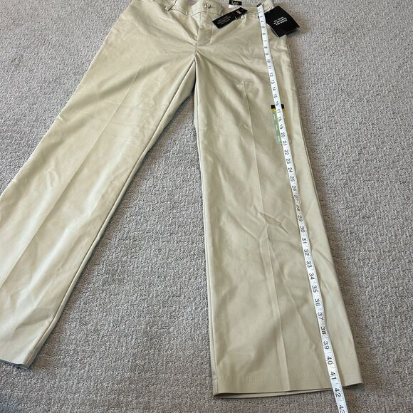 Lee Pants Womens 12 Tan Flex Motion Regular Fit Mid Rise Trouser Classic Career - Picture 11 of 12